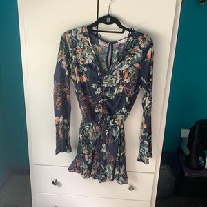 Long Sleeve Floral Romper